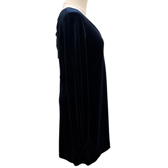 Free People MISHA V-Neck Mini Dress  Blue Velvet - Picture 4 of 7